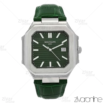 ساعت پتک فیلیپ کوبیتوس مردانه بند چرمی سبز 106929