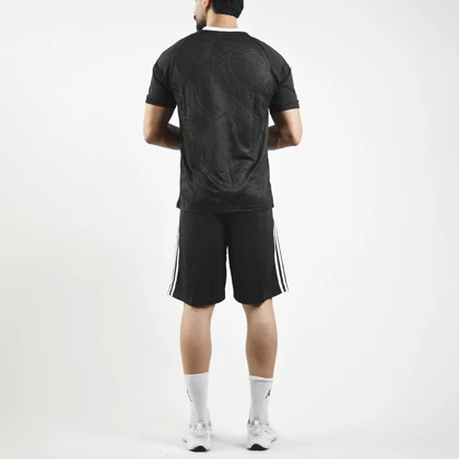 ست تیشرت و شلوارک فوتبالی اسپرت رئال مادرید مدل Adidas-9596 مشکی