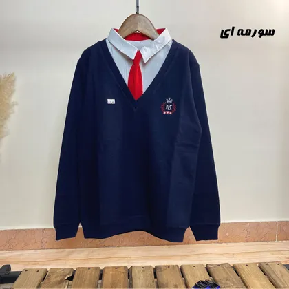 بلوز دو یقه کراواتی سایز بزرگ