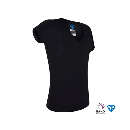 زیرپوش نانو آنتی باکتریال ضد تعریق یقه هفت باز مردانه مشکی