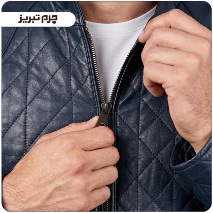 کاپشن چرم اصل مردانه کد N0609