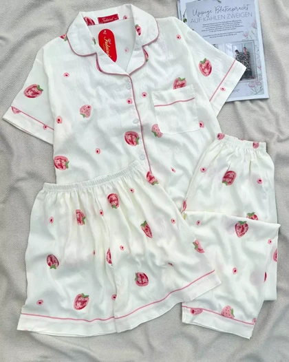 ست سه تیکه توت فرنگی کد 5609