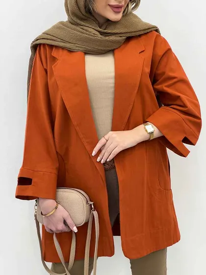 مانتو سر آستین چاک جیب نما