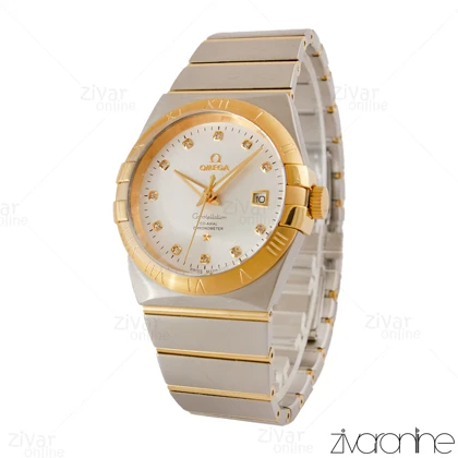 ساعت امگا کانسلیشن مردانه دورنگ طلایی صفحه سیلور 105159