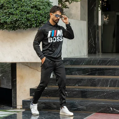 ست هودی شلوار مردانه boss مدل B53