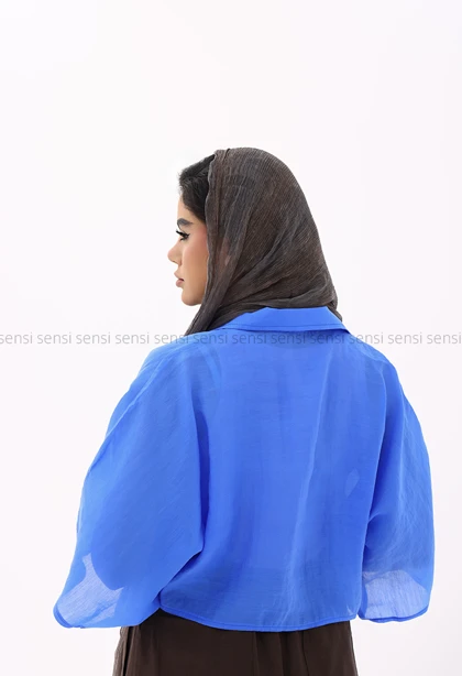 شومیز شیشه ای جلوگره‌ای کد1006508