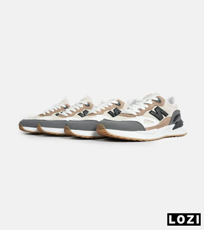 کفش کتانی مردانه کرم قهوه ای طوسی NEW BALANCE yg niubailun
