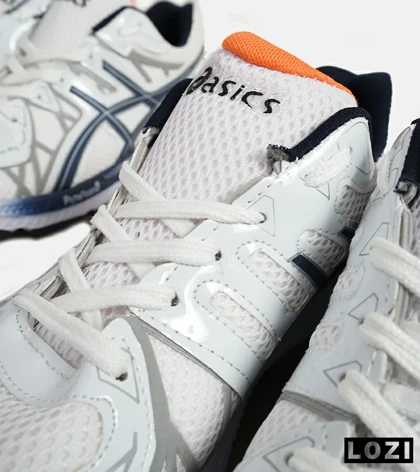 کفش کتانی سفید سرمه ای نارنجی ASICS KAYANO 20