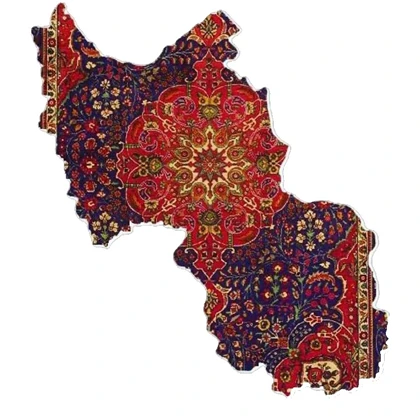 استیکر پارچه و لباس پاد آفرین مدل فرش ایرانی کد 3689