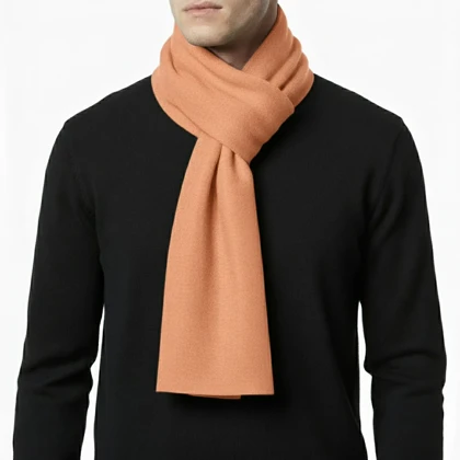 شال گردن نارنجی روشن ساده