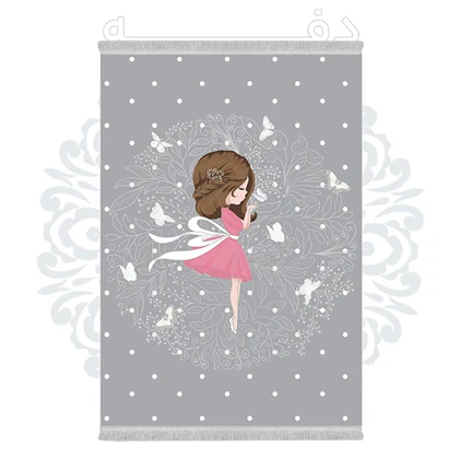فرشینه از جنس پارچه هازان مخمل ترک طرح اتاق کودک برند دفه کد UGC 295