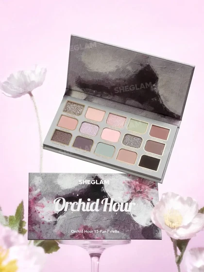 پالت سایه چشم شیگلم مدل Orchid Hour حجم 15 رنگ