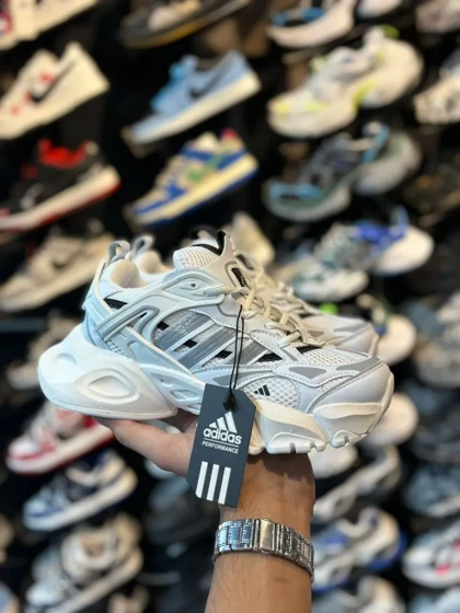 کتانی دیلاکس زنانه سفید طوسی