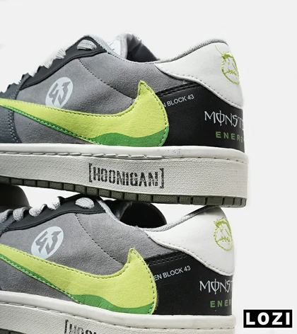 کفش کتانی مردانه طوسی لیمویی NIKE travis scott