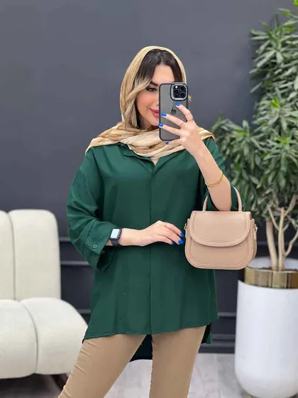 مانتو دکمه مخفی بغل چاک