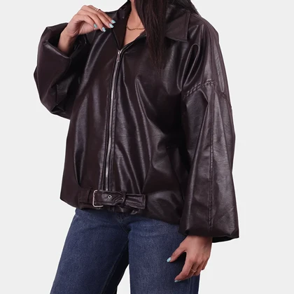 بامبر چرم زنانه مدل ثمین_کد 1819