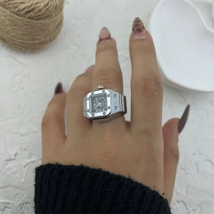 انگشتر طرح ساعت زنانه