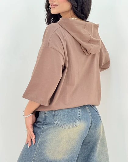 تیشرت کلاهدارنیلی(37)کد:5611