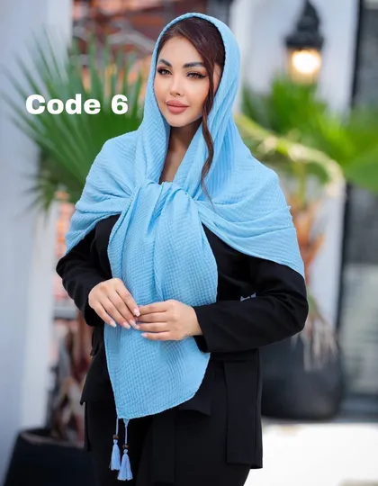 روسری پلیسه منگوله‌دار 3959