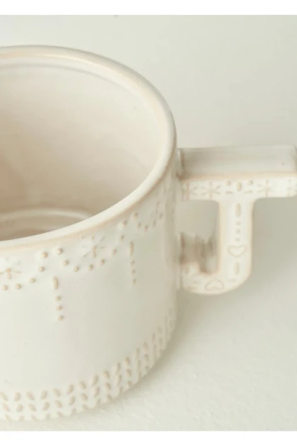 ست ماگ 3تایی Bella Maison مدل Joy Stoneware استون‌ور - کرم