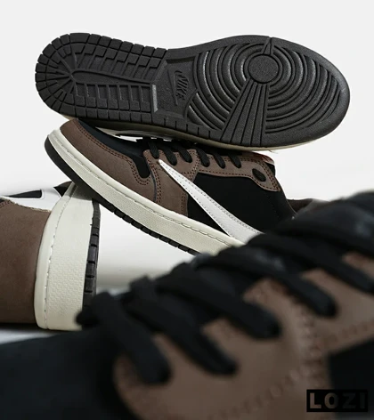 کفش کتانی مردانه قهوه ای مشکی نایک NIKE travis scott