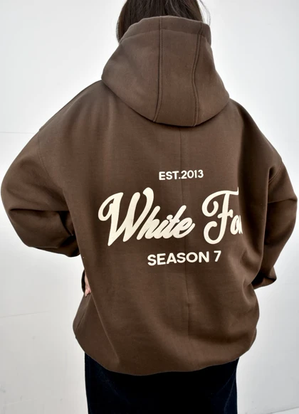 هودی سه نخ داخل کرکی یونیسکس ضخیم white