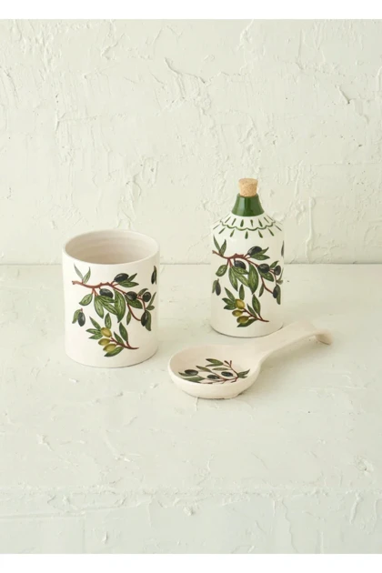 روغن‌ریز Bella Maison مدل Olive سرامیکی - چندرنگ