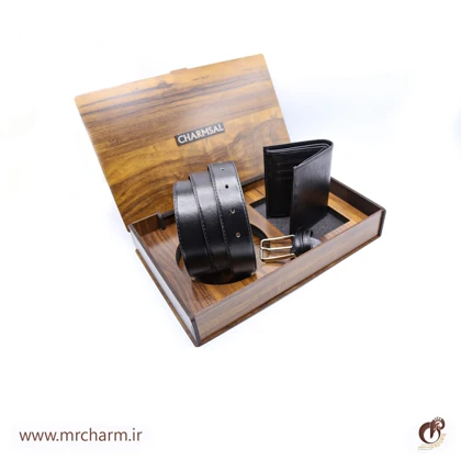 ست چرم کیف و کمربند مردانه mrc131-14