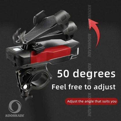 چراغ دوچرخه و نگهدارنده موبایل 4 کاره HY068