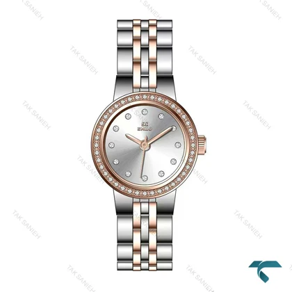ساعت انزو EC-606KEL زنانه دورنگین دو رنگ رزگلد Enzo-8067-L