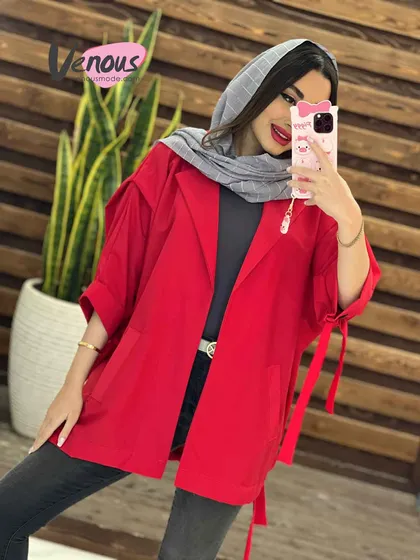 مانتو پانچ آستین حلقه