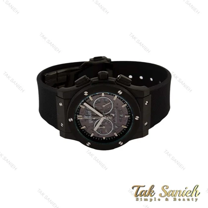 ساعت هابلوت مردانه سه موتوره مشکی صفحه اسکلتون Hublot-5193-G