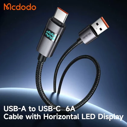 کابل سوپر فست شارژ یو اس بی به تایپ سی 100 وات 6 آمپر 1.2 متری مک‌دودو CA-652