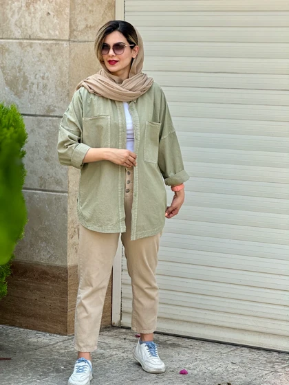 مانتو لینن پنبه ( دارای ایراد جزیی )