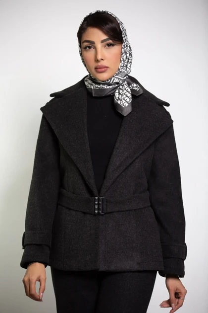 پالتو کت موهر کمربند کش