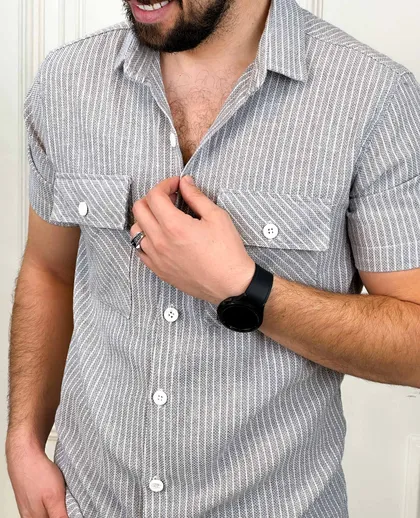 پیراهن کوتاه 041334 ZARA طوسی