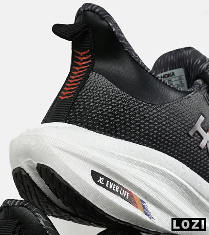 کفش کتانی مردانه و زنانه مشکی خاکستری HOKA مدل 7393