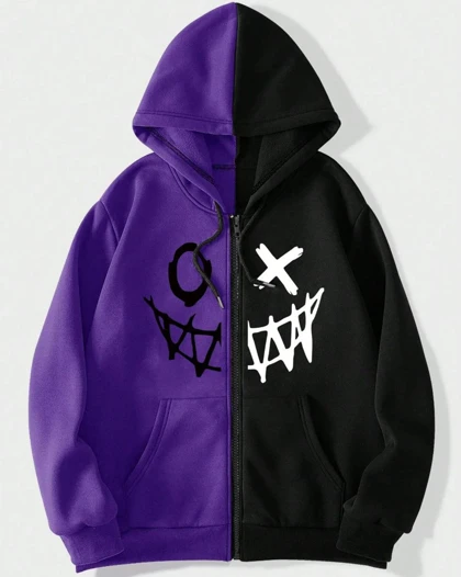 سویشرت زیپ‌دار داخل کرک ضخیم