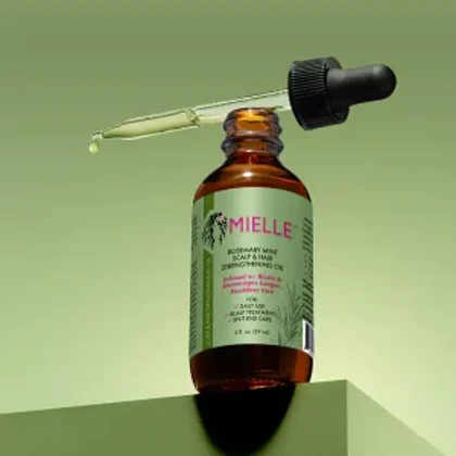 روغن تقویت‌کننده و محرک رشد مو میال، حاوی عصاره رزماری، نعناع و بیوتین Mielle Rosemary Mint Scalp & Hair Strengthening Oil infused with Biotin