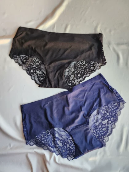 شورت دانتل و ساتن بدون لبه دوخت کد: 1459