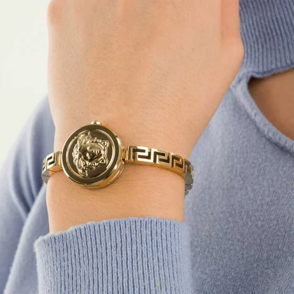 ساعت ورساچه زنانه مدل مدوسا سکرت تمام طلایی صفحه مخفی Versace-4775-L