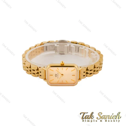 ساعت دنیل ولینگتون زنانه مستطیلی بندفلزی تمام طلایی Daniel-5447-L