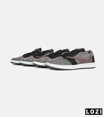 کفش کتانی مردانه قهوه ای طوسی مشکی قهوه ای NIKE travis scott