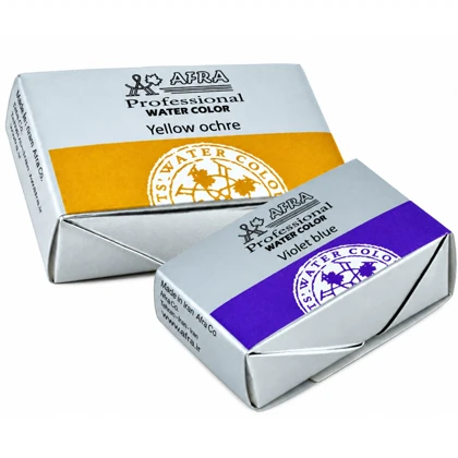 آبرنگ 48 رنگ افرا Afra مدل Professional Whole Pans با جعبه چوبی