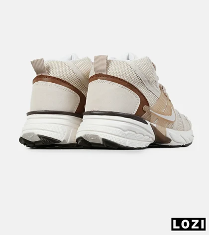 کفش کتانی ساق‌دار مردانه و زنانه کرم قهوه ای Nike cushlon مدل 7610