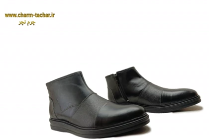 نیم بوت مردانه مدل برت چرم طبیعیsi979
