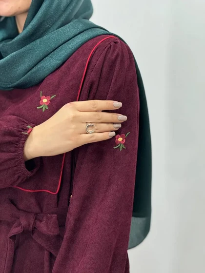 پیراهن مانتویی گلدوزی مهیاس ویژه یلدا