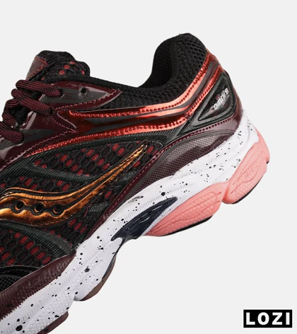 کفش کتانی مردانه و زنانه قرمز مشکی Saucony pro grid omni 9 مدل 8637