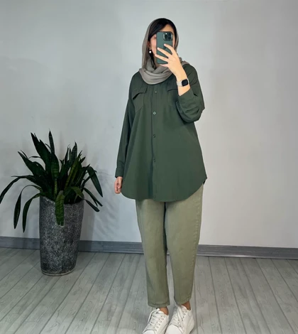 مانتو دکمه دار سوده