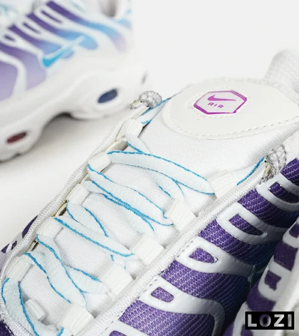 کفش کتانی مردانه و زنانه سفید بنفش آبی NIKE AirMax Plus TN Ultra مدل 7002